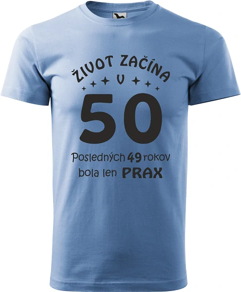 Pánske tričko Život začína v 50
