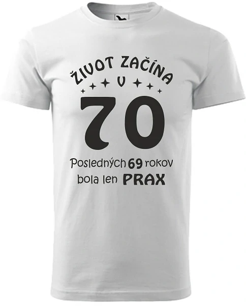 Pánske tričko Život začína v 70