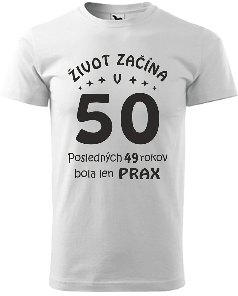 Pánske tričko Život začína v 50