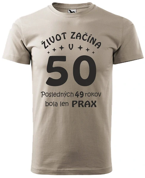 Pánske tričko Život začína v 50