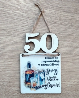 Tabuľka k narodeninám pre muža 50