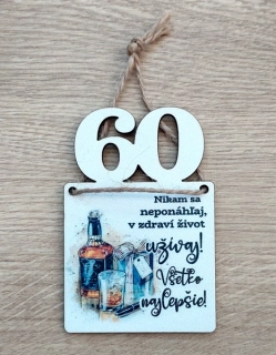 Tabuľka k narodeninám pre muža 60