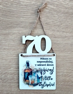 Tabuľka k narodeninám pre muža 70